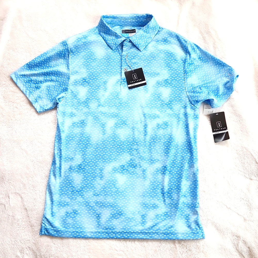 PGA Tour All Aboard Golf Polo Shirt, Sz Medium, NWT
